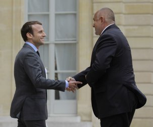 Еманюел Макрон посреща Бойко Борисов в Париж