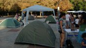 Среднощен палатков шоу протест в Стара Загора срещу строежите в парк "Бедечка"