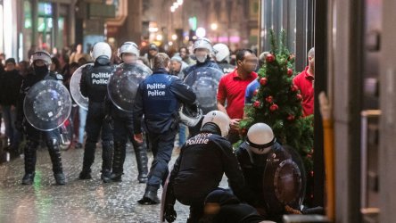 Над 70 души бяха задържани при безредици в Брюксел