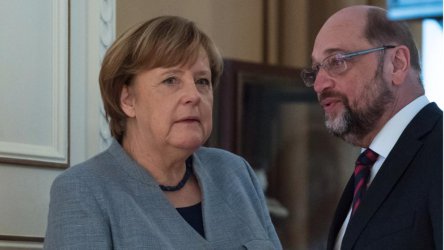 Лидерите на консерваторите и социал-демократите Ангела Меркел и Мартин Шулц