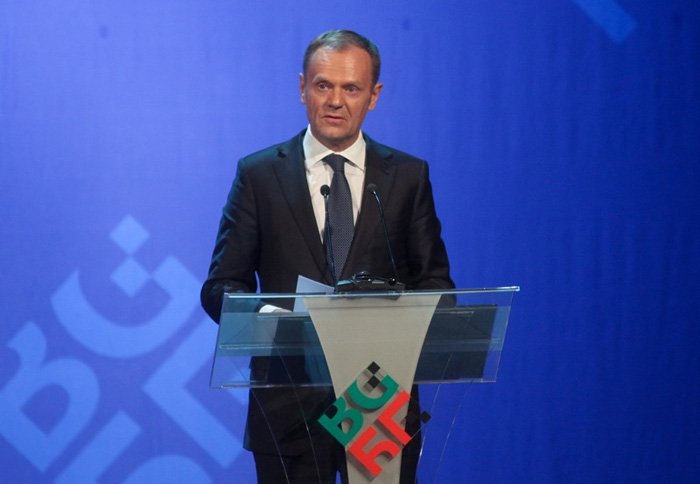 Доналд Туск обра овациите със словото си за България