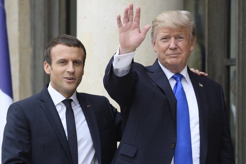 Президентите на Франция и САЩ Еманюел Макрон и Доналд Тръмп