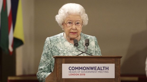 Британската кралица Елизабет Втора говори по време на откриването на срещата на правителствените ръководители от Общността на нациите