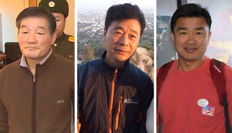 Американските граждани Ким Сан-дук, Тони Ким и Ким Тхон-чхол, държани в Северна Корея