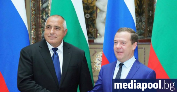 Бойко Борисов и Дмитрий Медведев С разговор с руския премиер