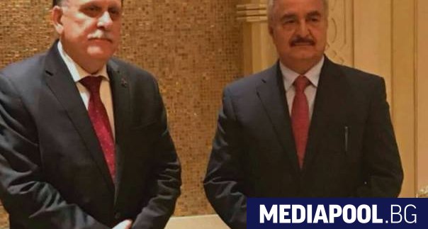 Файез Сарадж и Халифа Хафтар Враждуващите либийски фракции се споразумяха