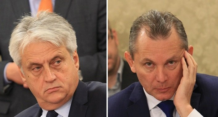 Бойко Рашков (вляво) и шефът на ДАНС Димитър Георгиев в парламента. Снимки: БГНЕС