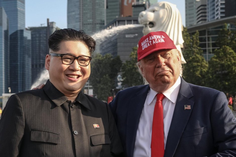 Двама имитатори на Тръмп и Ким създадоха суматоха в Сингапур