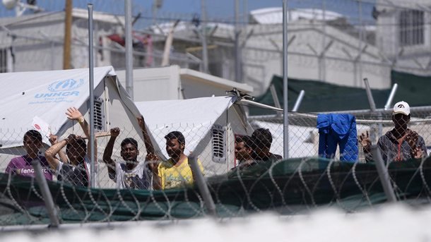 Мигрантски лагер на гръцкия остров Лесбос