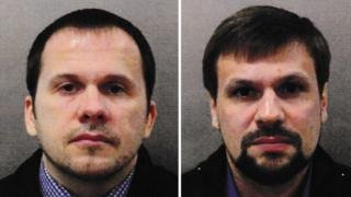 Обвинените Александър Петров (вляво) и Руслан Боширов, сн. Би Би Си