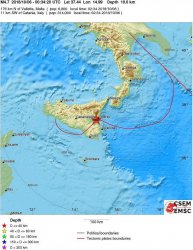 Земетресение от 4.8 по Рихтер разтърси Сицилия