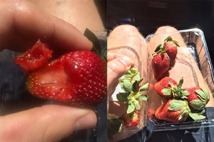 Австралия търси кой поставя игли в ягоди и други плодове