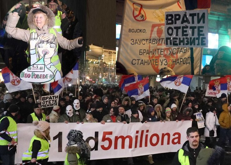 Въпреки студа хиляди отново протестираха в Белград