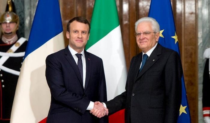 Френският президент Еманюел Макрон и италианският му колега Серджо Матарела