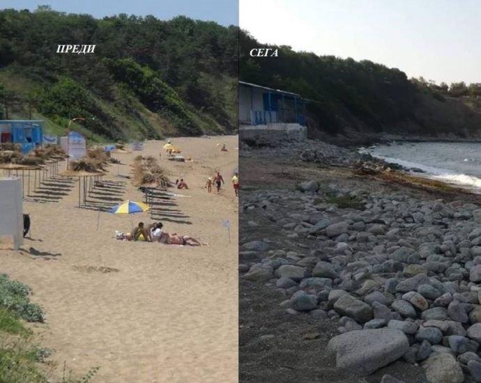 Черноморец остана без централен плаж заради новото рибарско пристанище