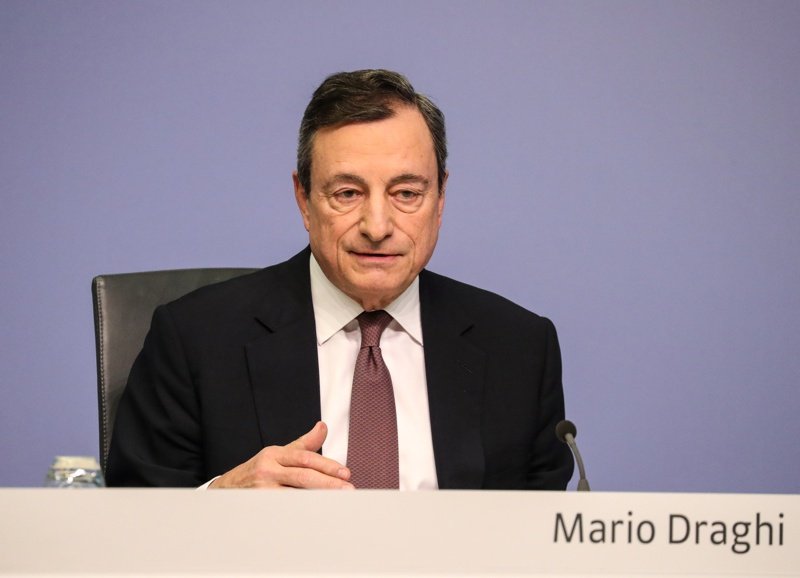 Президентът на ЕЦБ Марио Драги, Снимка: ЕПА/БГНЕС