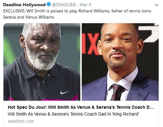 Скандал в Холивуд: Уил Смит не е "достатъчно черен" за ролята на бащата на Серина Уилямс