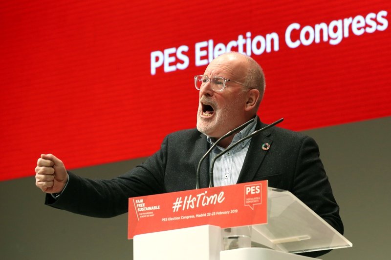 Кандидатът на социалистите за председател на ЕК Франс Тимерманс. Снимка: ЕПА/БГНЕС