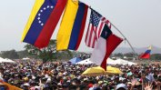Стрелба с жертва предшества концерт в Колумбия в помощ на Венецуела