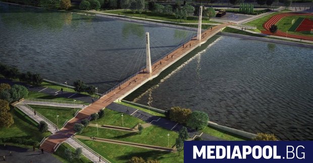Проектчето за изграждането на 108 метров пешеходен мост над р Марица