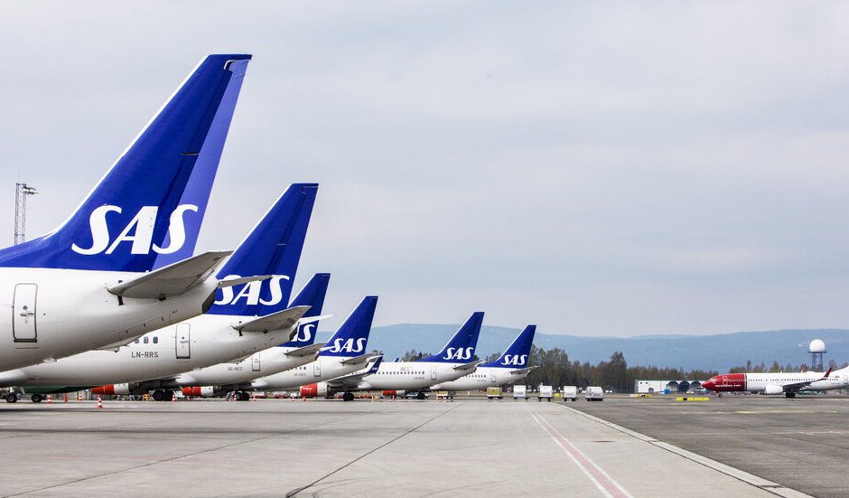 Скандинавските авиолинии отменят 1200 полета