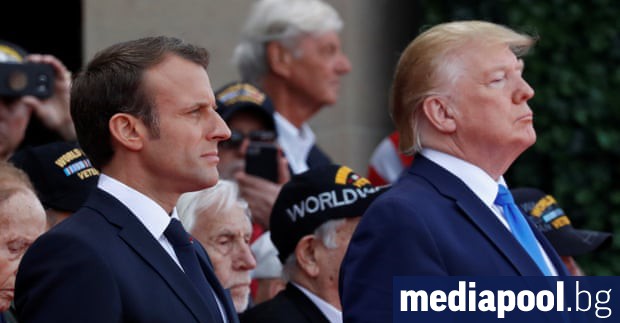 Френският президент Еманюел Макрон в речта си по случай 75 годишнината