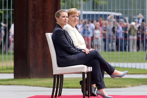 Ангела Меркел и Мете Фредериксен