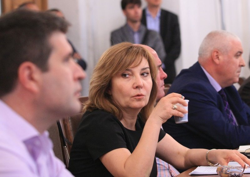 Галя Димитрова по време на заседанието на комисията, разследваща теча на данни, сн. БГНЕС