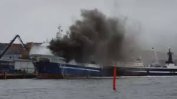 Руски кораб се запали и потъна в Норвегия
