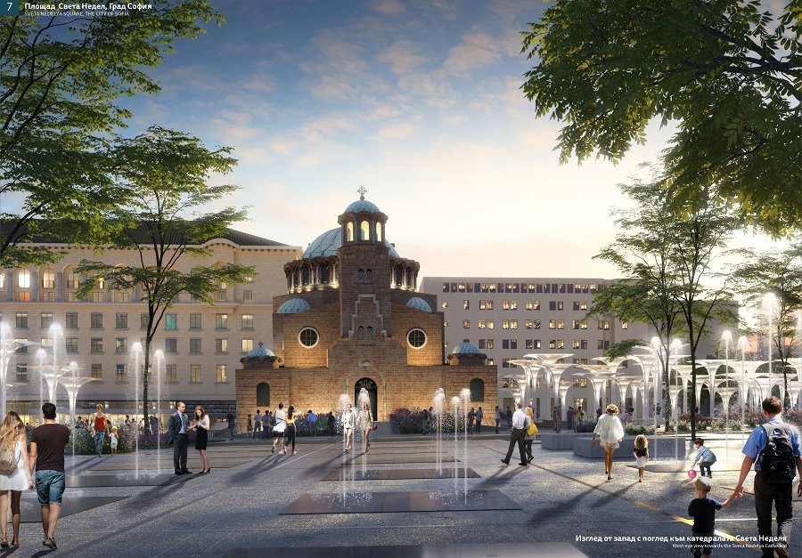 Как ще изглежда новият площад "Св. Неделя" в София