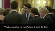 Видео: Лидери на НАТО се шегуват с Тръмп, той нарече Трюдо "двуличен"