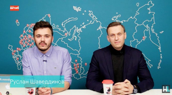 Руслан Шавединов (ляво) и Алексей Навални