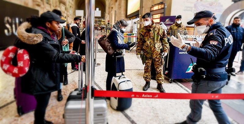 Проверки на пътниците на гарата в Милано