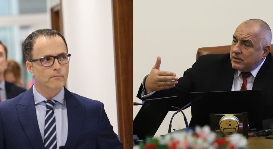 Stoyan Mavrodiev (left); PM Boyko Borissov (right)