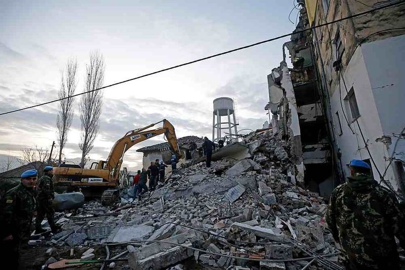 Разрушения след земетресението в Албания през ноември 2019 г.