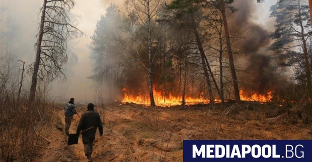 Пожарът край печално известната с аварията от 1986 г атомна
