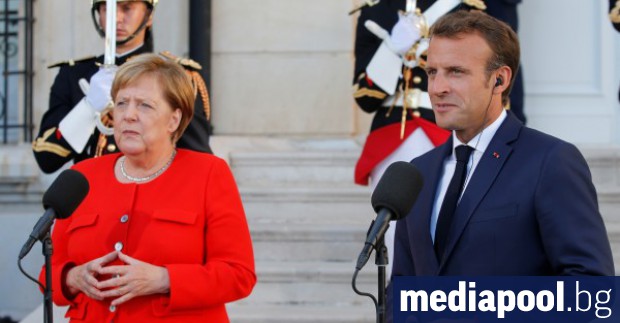 Френският президент Еманюел Макрон и германският канцлер Ангела Меркел ще