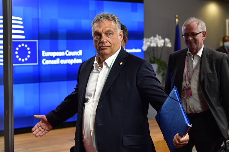 Виктор Орбан в Брюксел по време на заседанието на Европейския съвет, сн. БГНЕС