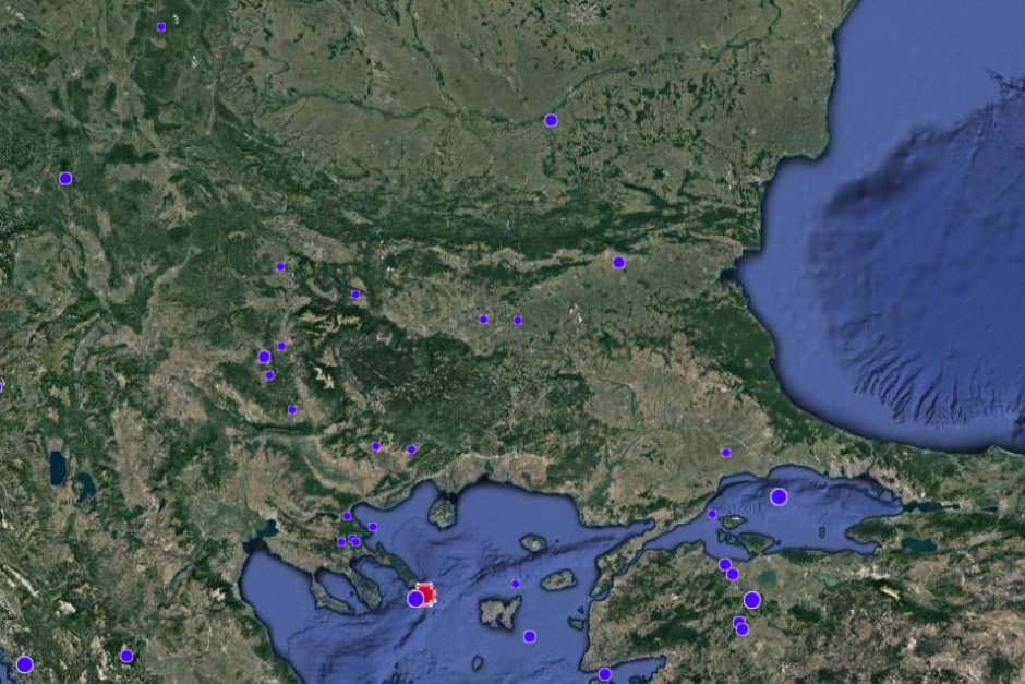 Силно земетресение в Гърция е усетено на много места в България