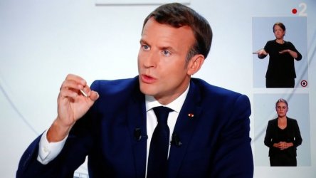 Президентът Еманюел Макрон