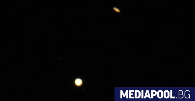 Сближаването на планетите Юпитер и Сатурн което се видя тази