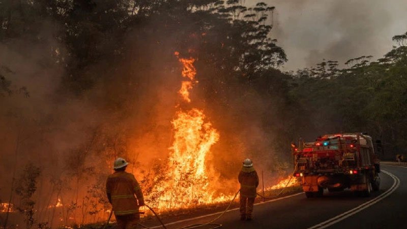Горски пожар унищожи над 70 къщи край австралийския град Пърт