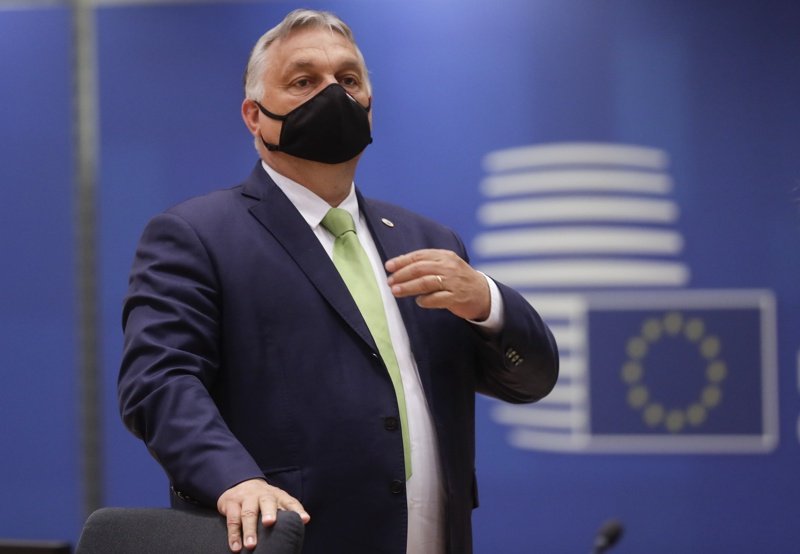 Унгарският премиер Виктор Орбан по време на заседанието на Европейския съвет в Брюксел миналата седмица, сн. ЕПА/БГНЕС