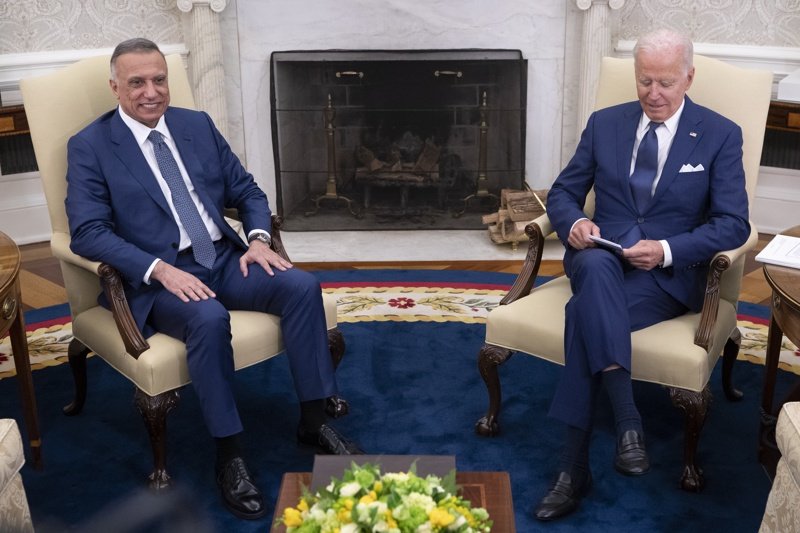 Мустафа ал Казими и Джо Байдън в Белия дом