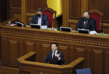 Володимир Зеленски говори пред Върховната рада в сряда, Сн. ЕПА/БГНЕС