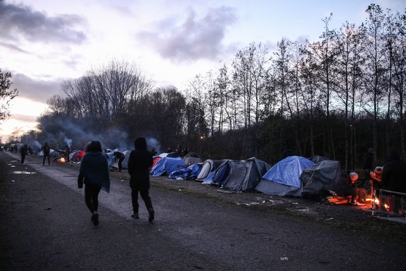 Мигрантски лагер край Дюнкерк, Франция. Снимка: БГНЕС