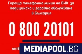 Българският Червен кръст съвместно с Министерството на здравеопазването откриха телефонна