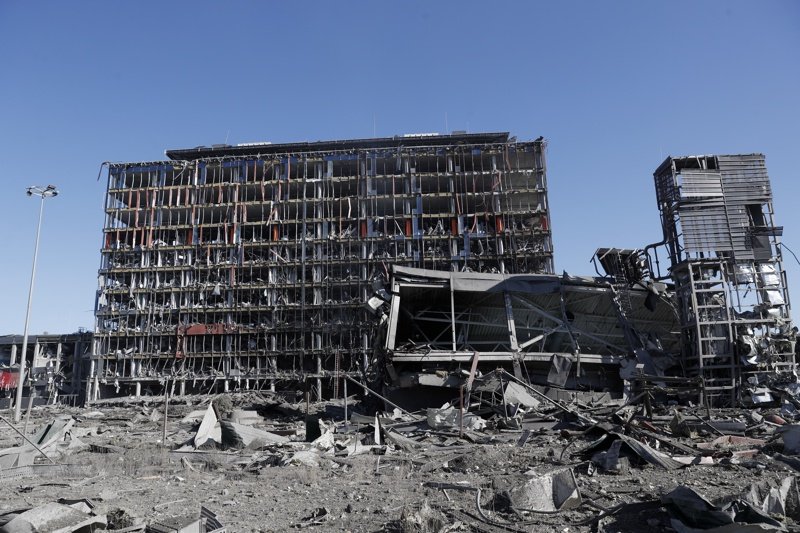 Атакуваният търговски център в Киев, Сн. ЕПА/БГНЕС