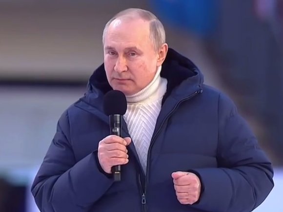 Путин говори на концерт в Москва по повод годишнината от анексията на Крим