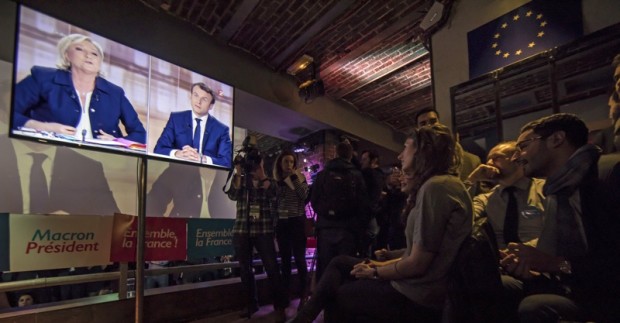 Подкрепата за френския президент Еманюел Макрон сред имащите намерение да